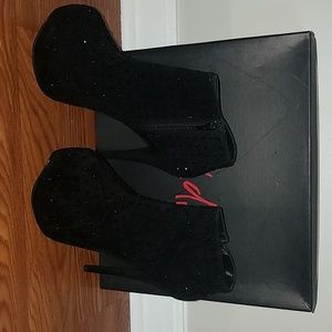 Sparkle Black Booties